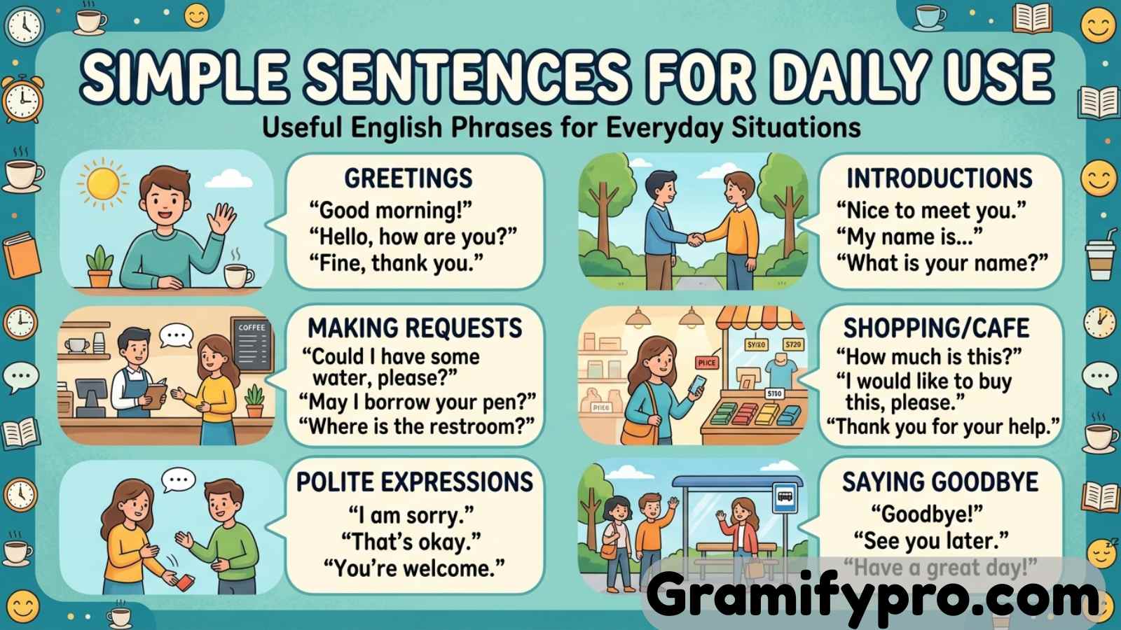 Simple Sentences for Daily Use